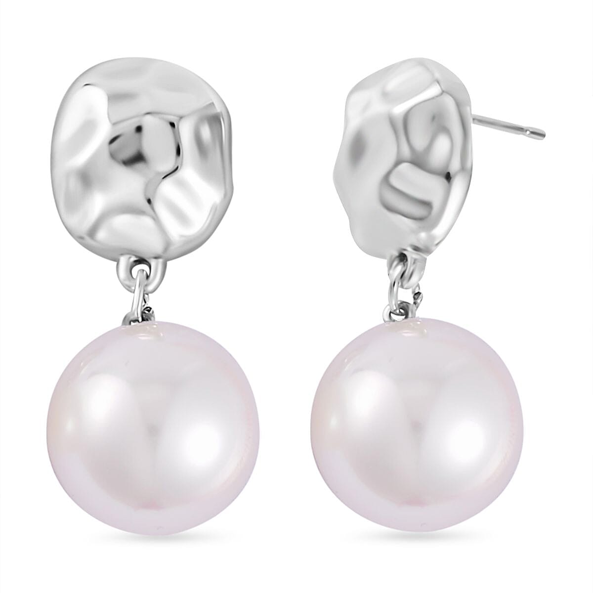Designer Inspired White Shell Pearl Drop Earrings 7565754 0