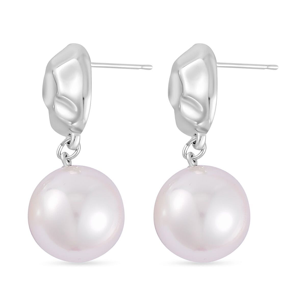 Designer Inspired White Shell Pearl Drop Earrings 7565754 3