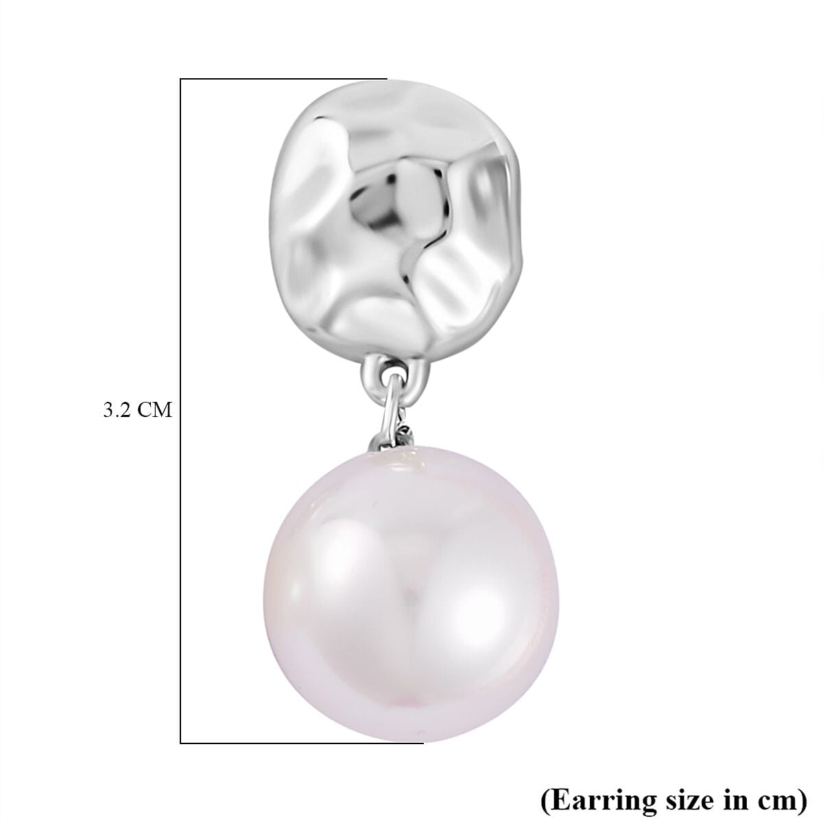 Designer Inspired White Shell Pearl Drop Earrings 7565754 4