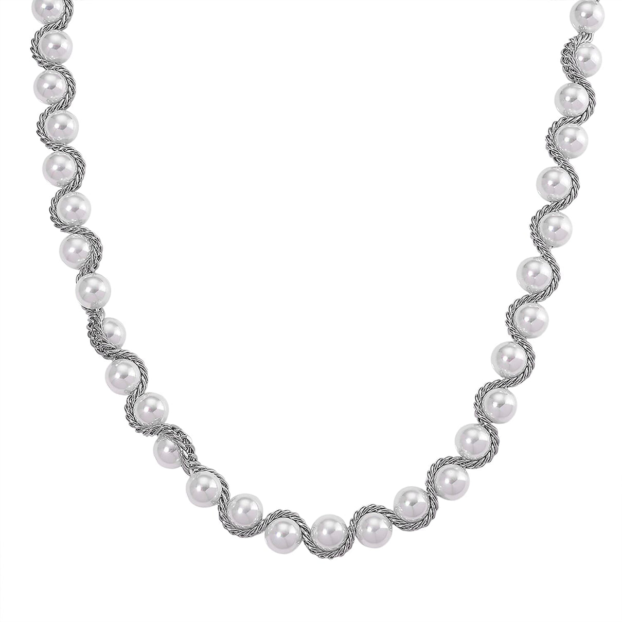 The Exotic Collection - Mother of Pearl Rope Necklace With Lobster Claw Clasp (Size - 19.5+2 EXT) - White V32516777 0