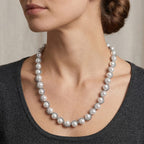 The Exotic Collection - Mother of Pearl Rope Necklace With Lobster Claw Clasp (Size - 19.5-2 EXT) - White