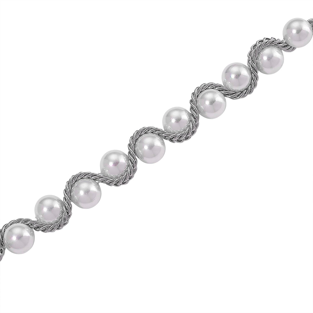 The Exotic Collection - Mother of Pearl Rope Necklace With Lobster Claw Clasp (Size - 19.5-2 EXT) - White