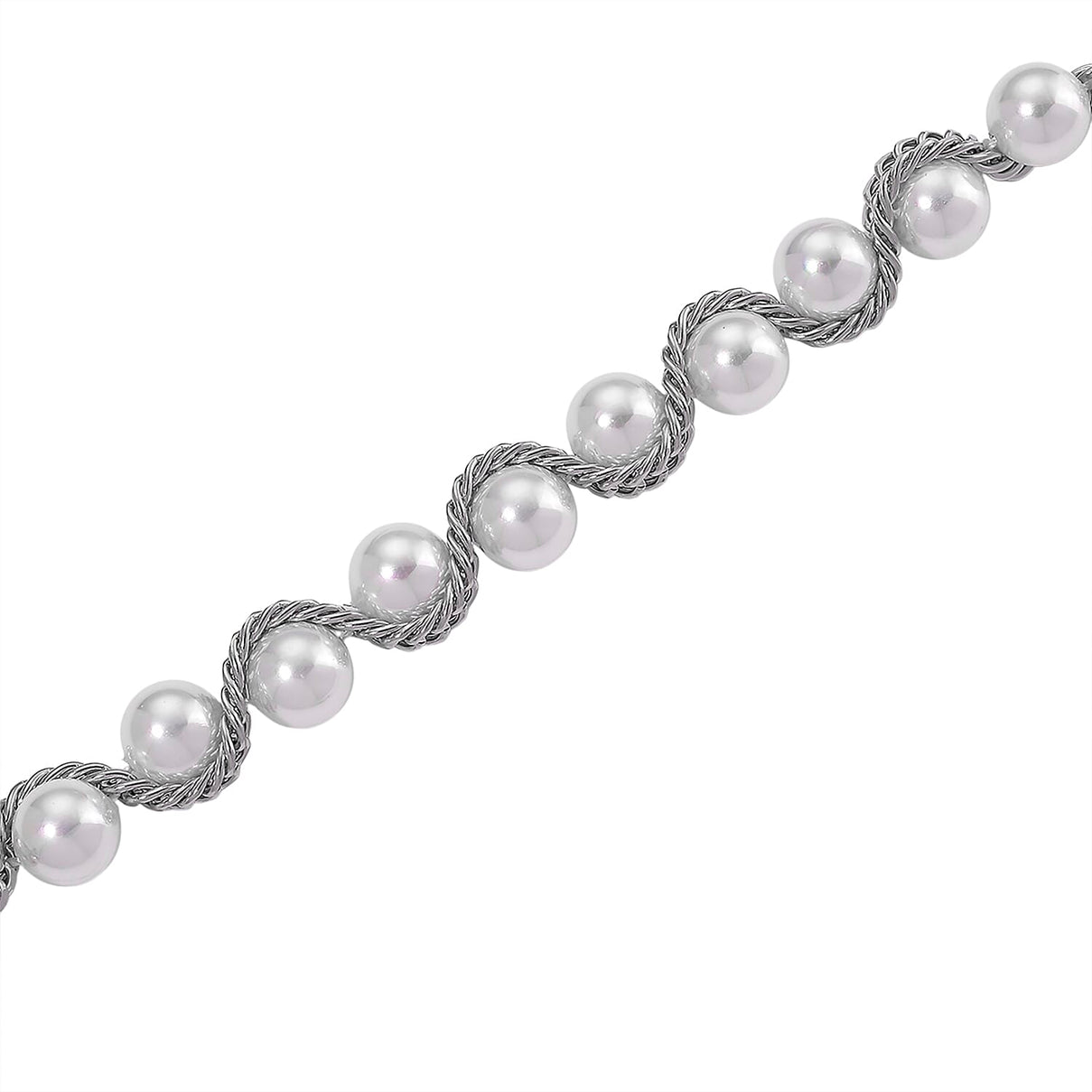 The Exotic Collection - Mother of Pearl Rope Necklace With Lobster Claw Clasp (Size - 19.5+2 EXT) - White V32516777 5