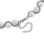The Exotic Collection - Mother of Pearl Rope Necklace With Lobster Claw Clasp (Size - 19.5-2 EXT) - White