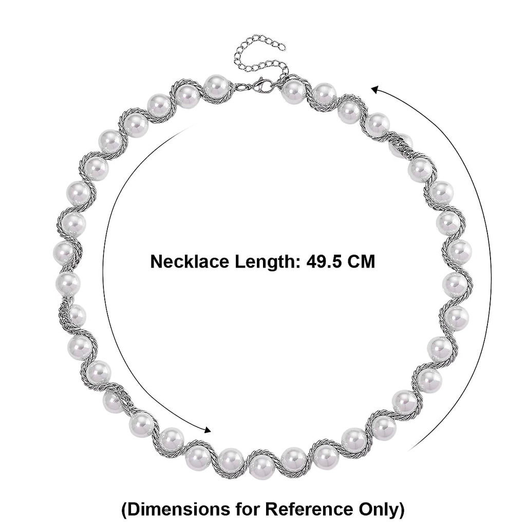 The Exotic Collection - Mother of Pearl Rope Necklace With Lobster Claw Clasp (Size - 19.5-2 EXT) - White