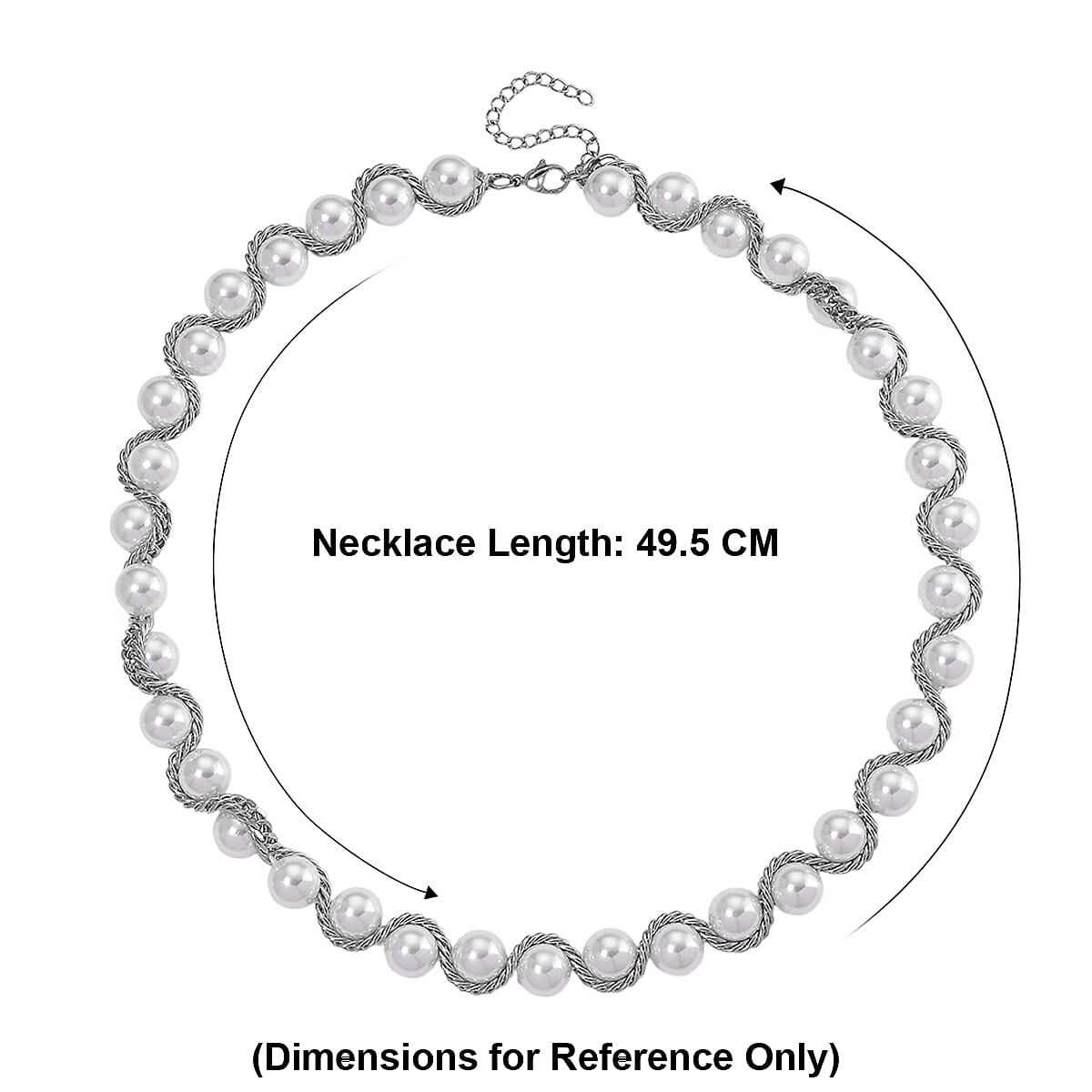 The Exotic Collection - Mother of Pearl Rope Necklace With Lobster Claw Clasp (Size - 19.5+2 EXT) - White V32516777 7