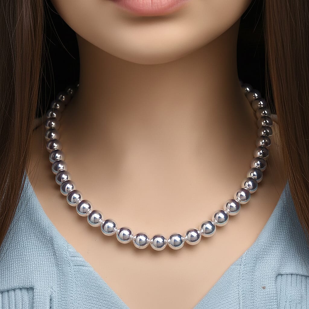 Akoya White Shell Pearl Necklace (Size - 20) Sterling Silver 8286813 3