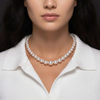 White Shell Pearl Necklace (Size 20 - 2 Ext) with Lobster Clasp 290.00 Ct.