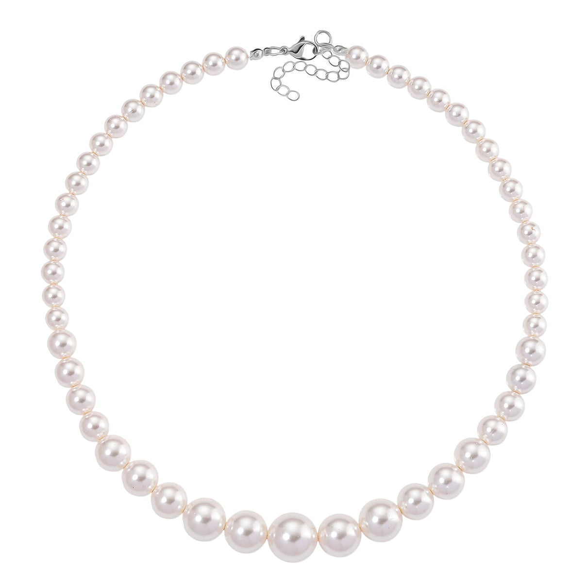 White Shell Pearl Necklace (Size 20 - 2 Ext) with Lobster Clasp 290.00 Ct. V32521957 7