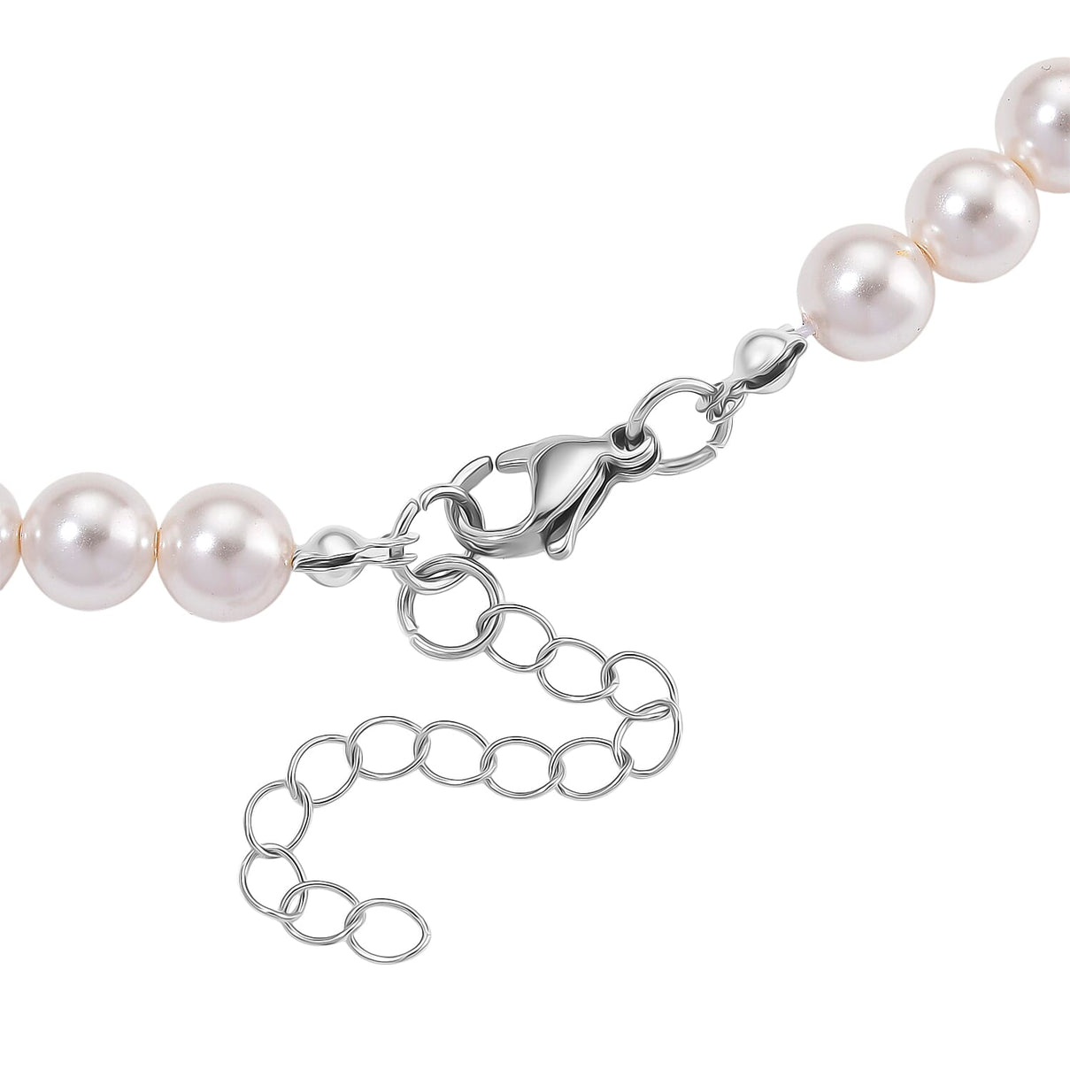 White Shell Pearl Necklace (Size 20 - 2 Ext) with Lobster Clasp 290.00 Ct. V32521957 11