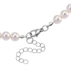 White Shell Pearl Necklace (Size 20 - 2 Ext) with Lobster Clasp 290.00 Ct.