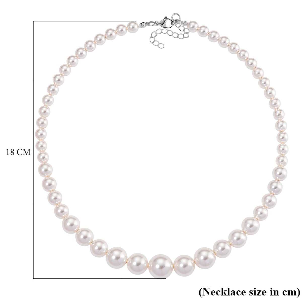 White Shell Pearl Necklace (Size 20 - 2 Ext) with Lobster Clasp 290.00 Ct. V32521957 13