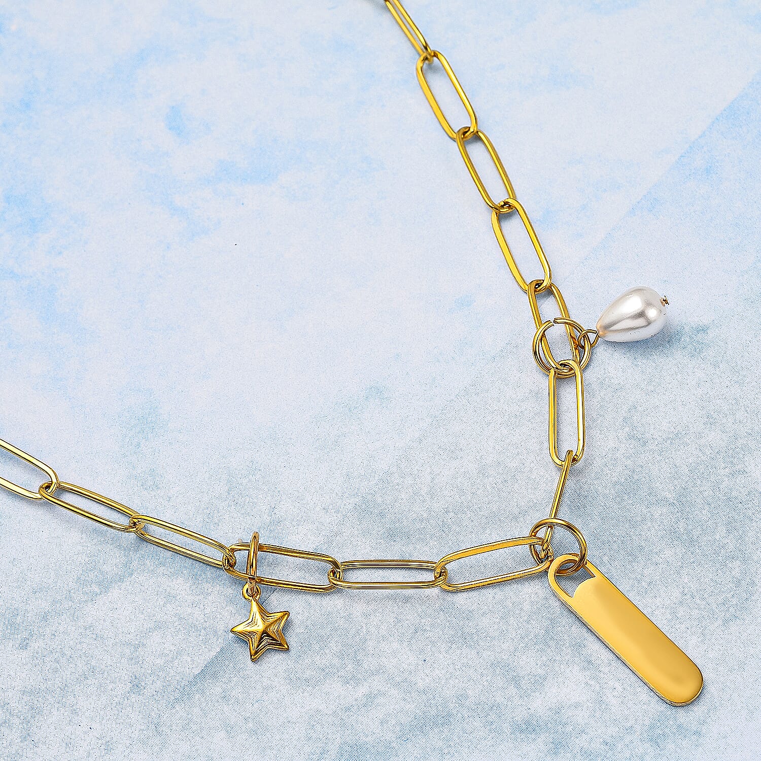 White Shell Pearl Necklace (Size - 18) in Gold Tone 7433664 1