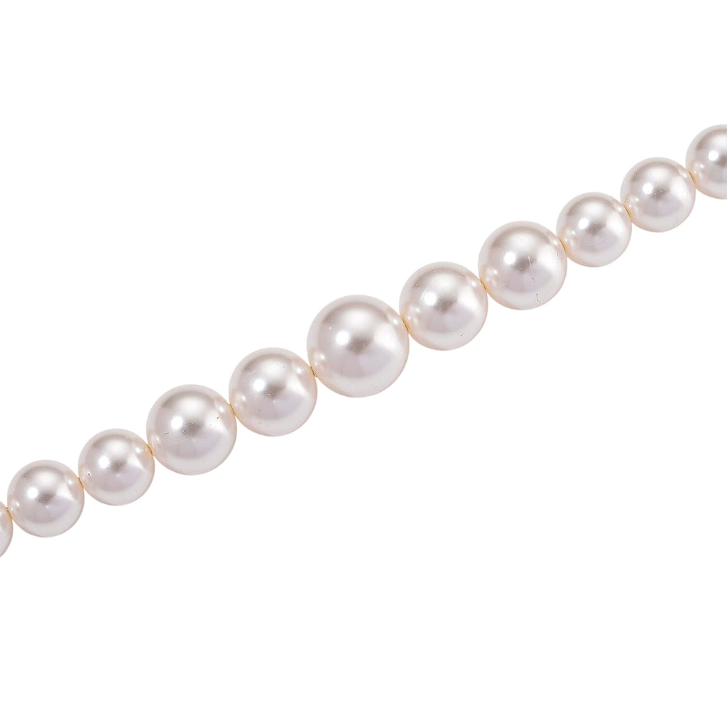 White Shell Pearl Necklace (Size 20 - 2 Ext) with Lobster Clasp 290.00 Ct.