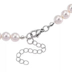 White Shell Pearl Necklace (Size 20 - 2 Ext) with Lobster Clasp 290.00 Ct.