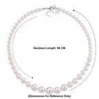 White Shell Pearl Necklace (Size 20 - 2 Ext) with Lobster Clasp 290.00 Ct.