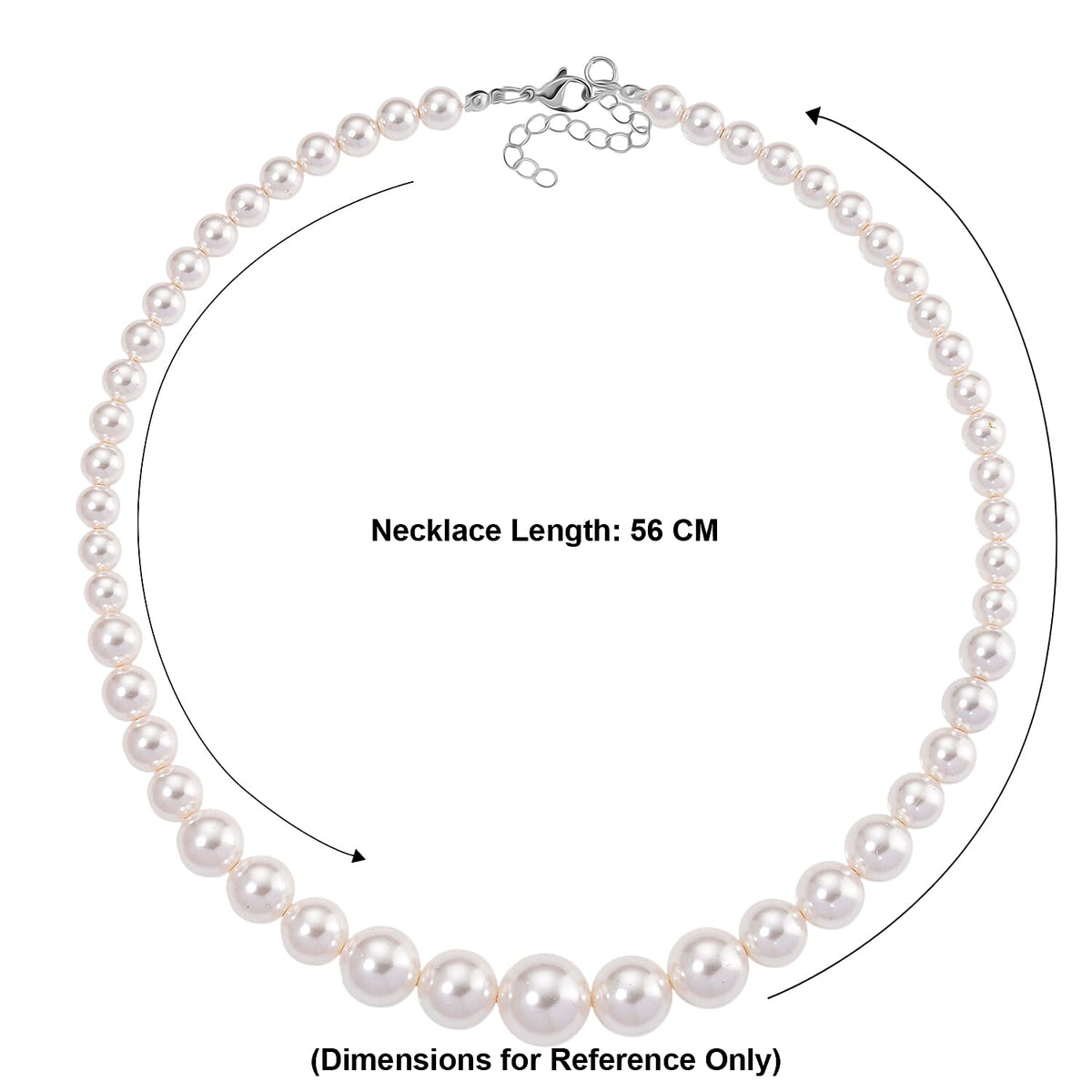 White Shell Pearl Necklace (Size 20 - 2 Ext) with Lobster Clasp 290.00 Ct. V32521957 14