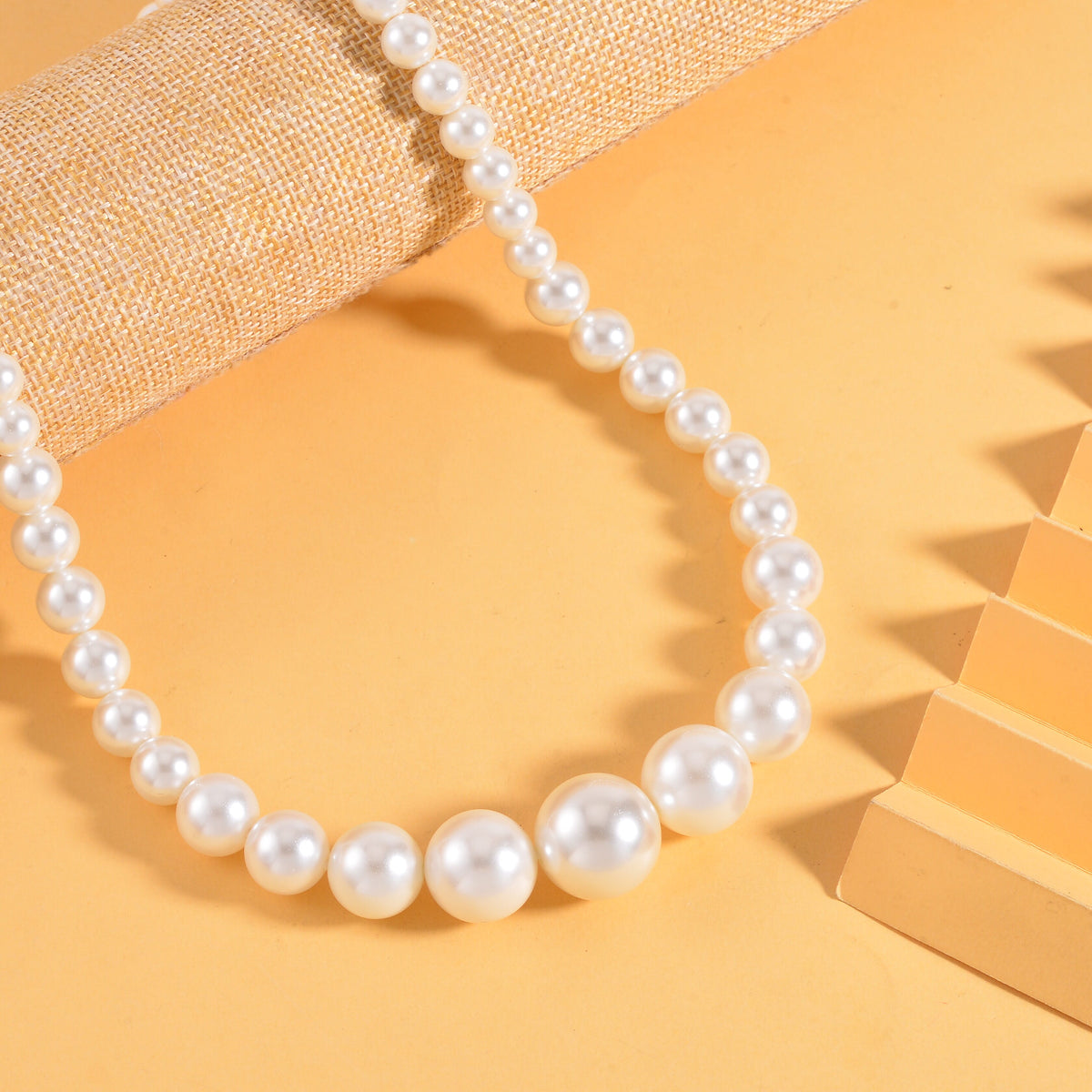 White Shell Pearl  Necklace (Size - 20) Pure White Stainless Steel  0.01 ct 7650077 2