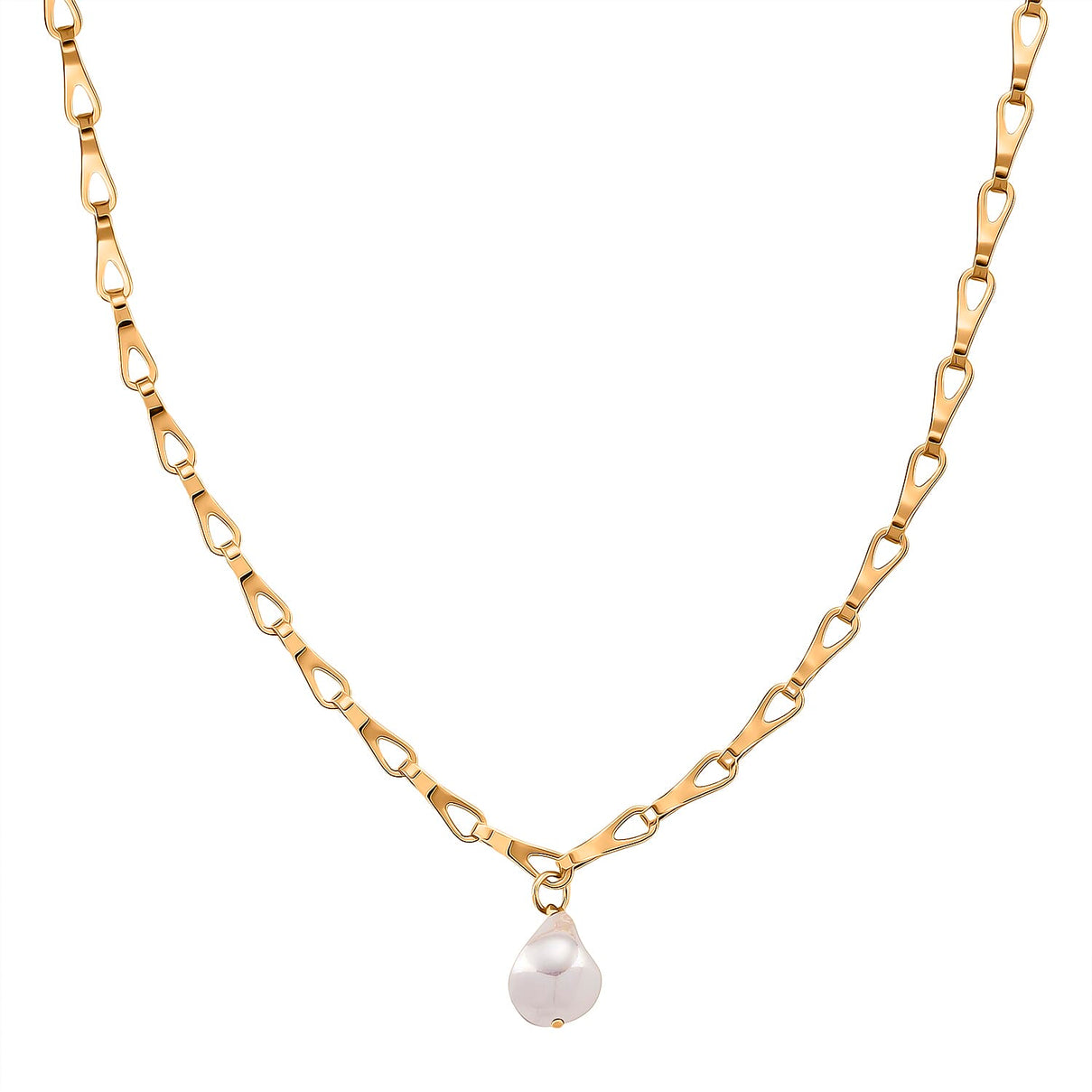 Designer Inspired- White Shell Pearl Necklace (Size - 20-2 Inch Ext) 8282933 8