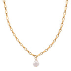 Designer Inspired- White Shell Pearl Necklace (Size - 20-2 Inch Ext)