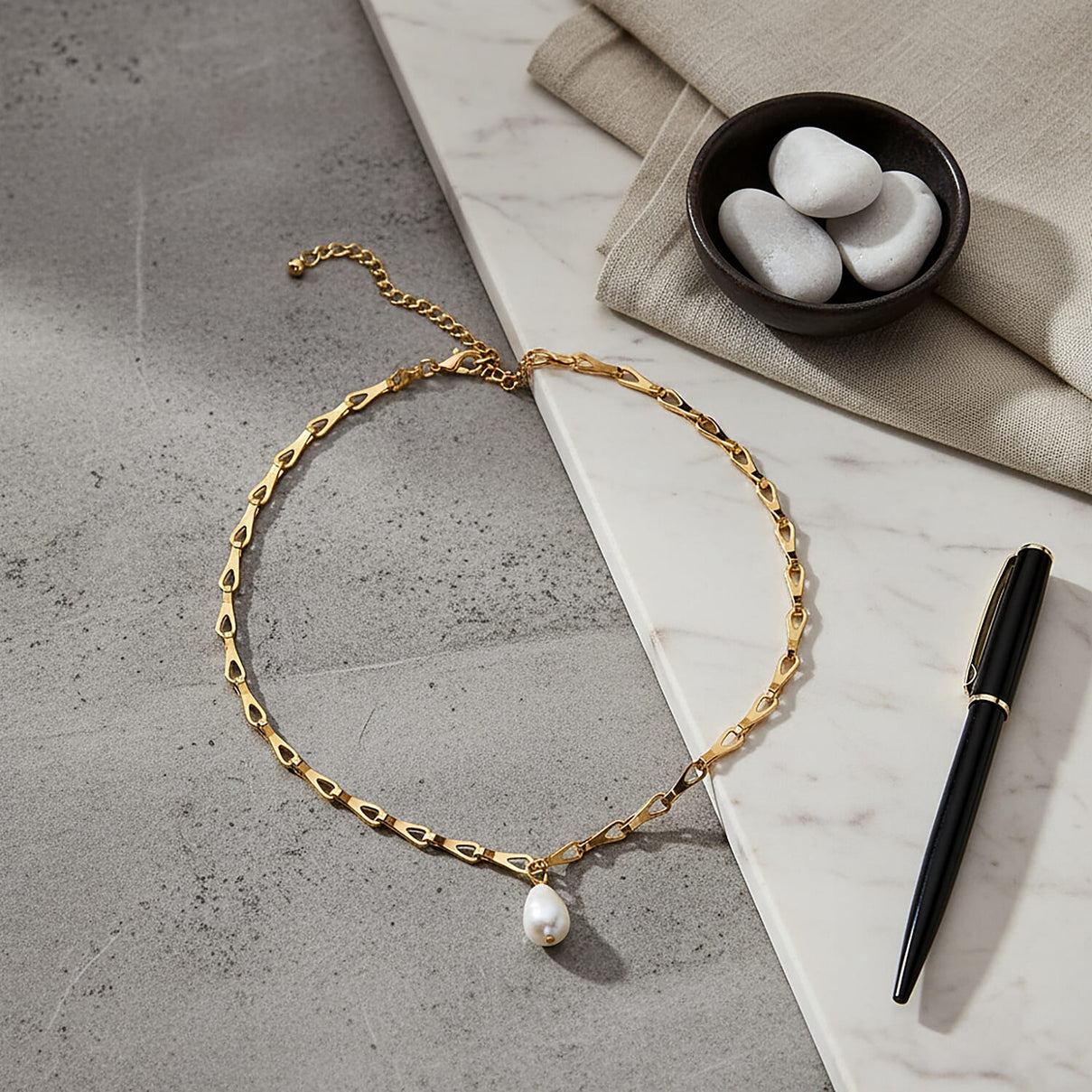 Designer Inspired- White Shell Pearl Necklace (Size - 20-2 Inch Ext) 8282933 9