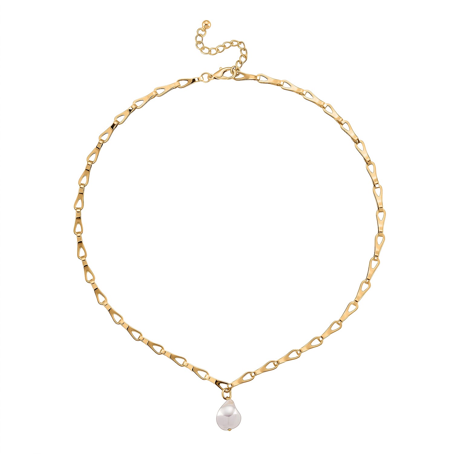 Designer Inspired- White Shell Pearl Necklace (Size - 20-2 Inch Ext) 8282933 11