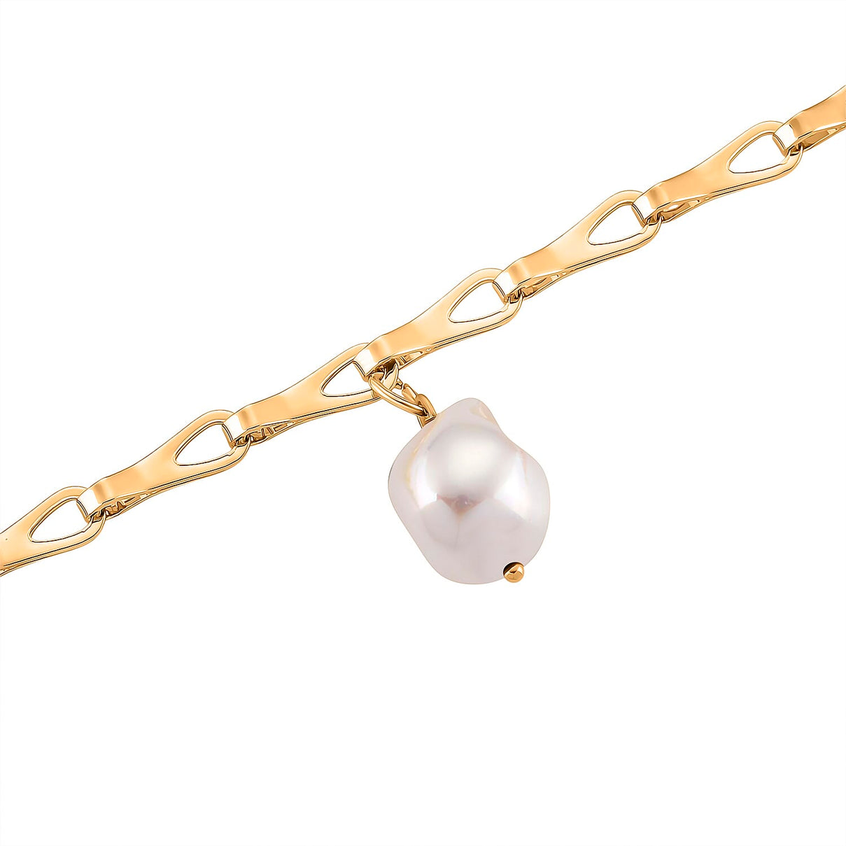 Designer Inspired- White Shell Pearl Necklace (Size - 20-2 Inch Ext) 8282933 12