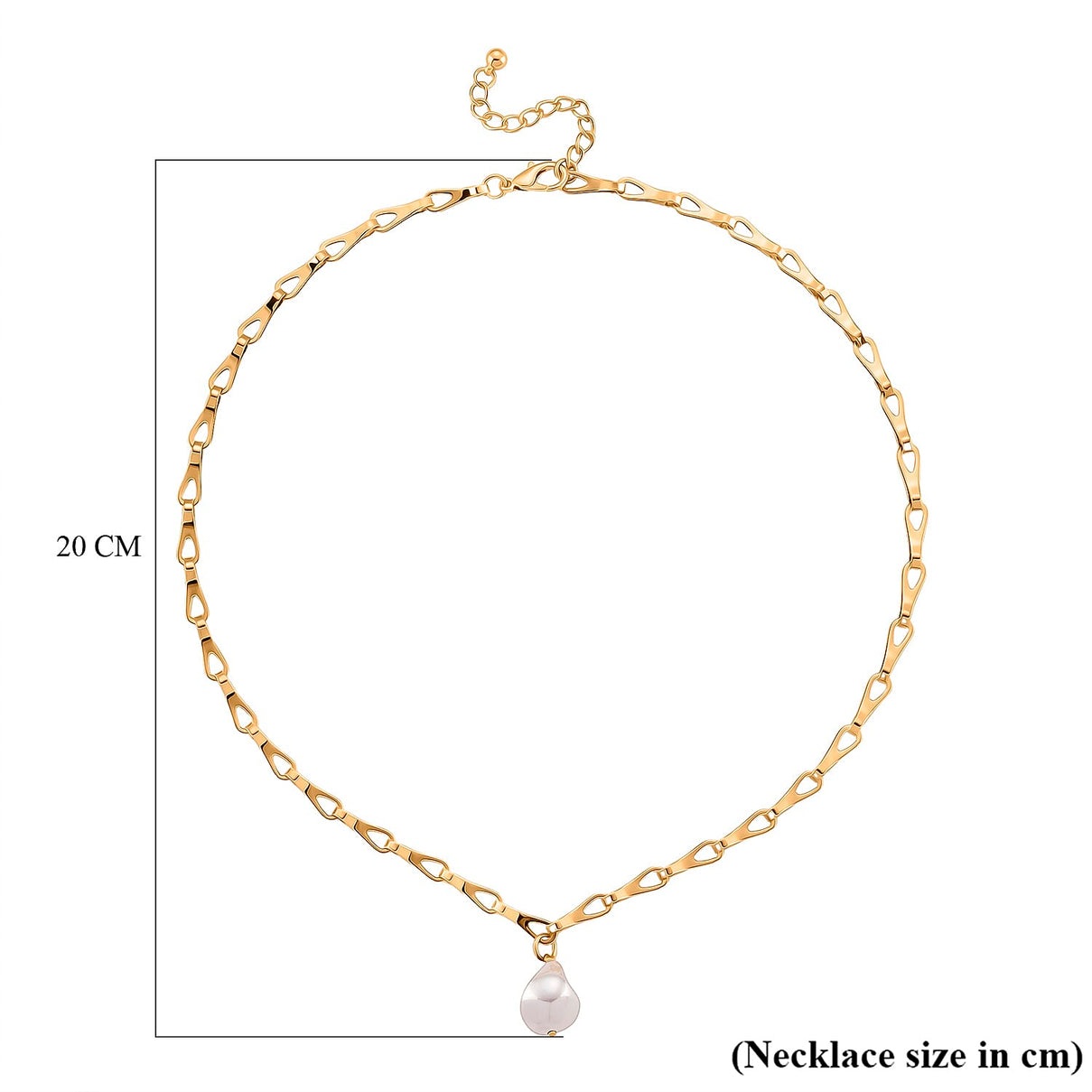 Designer Inspired- White Shell Pearl Necklace (Size - 20-2 Inch Ext) 8282933 14