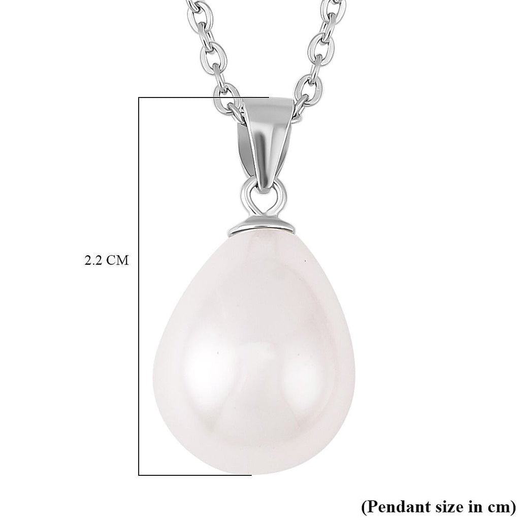 Earrings and Pendant Set in Sterling Silver with Free Chain