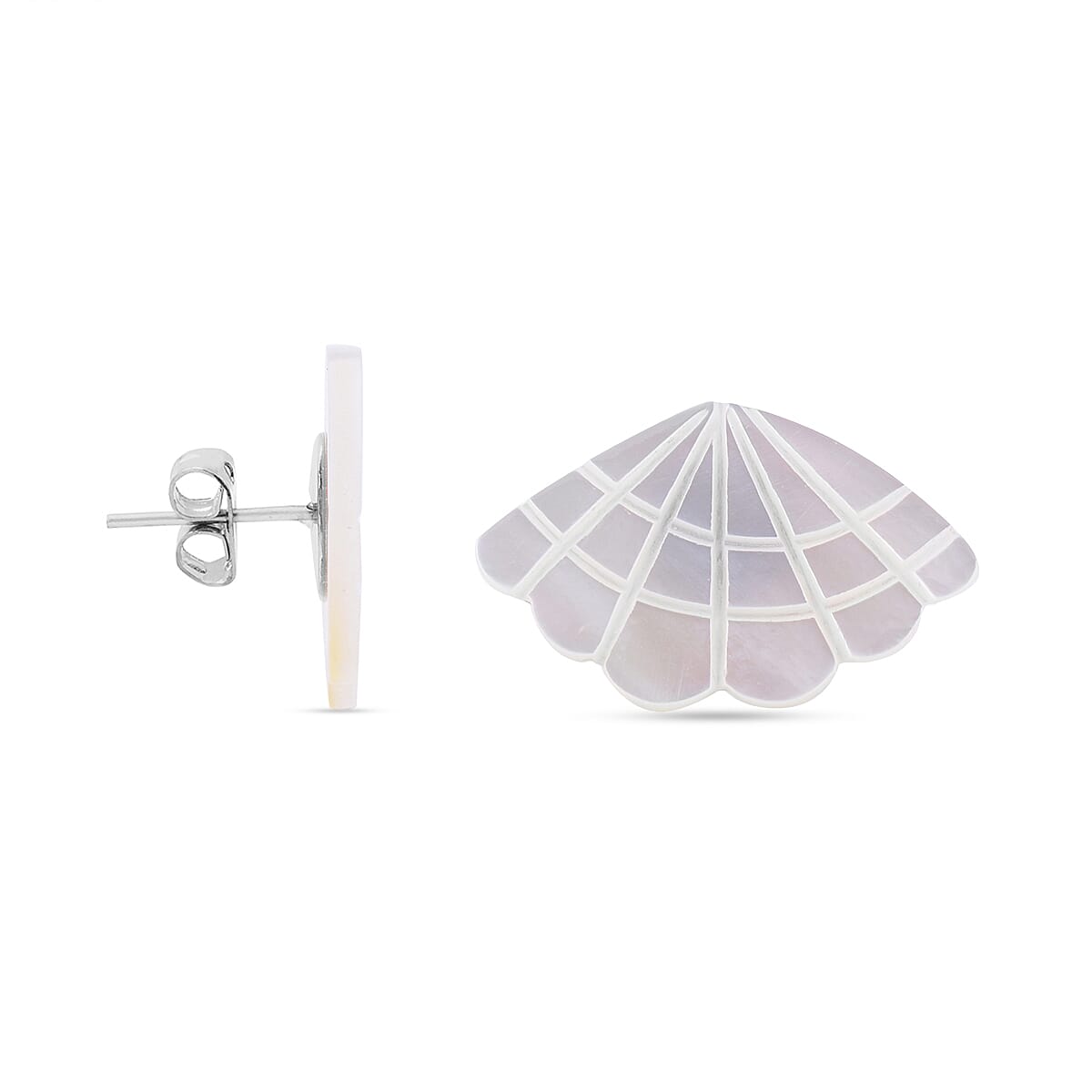 White Shell Pearl Sea Shell Stud Earrings 3797416 2