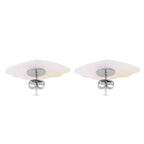 White Shell Pearl Stud Earrings in Silver Tone