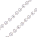 White Shell Pearl & White Austrian Crystal Necklace (Size - 24.50)