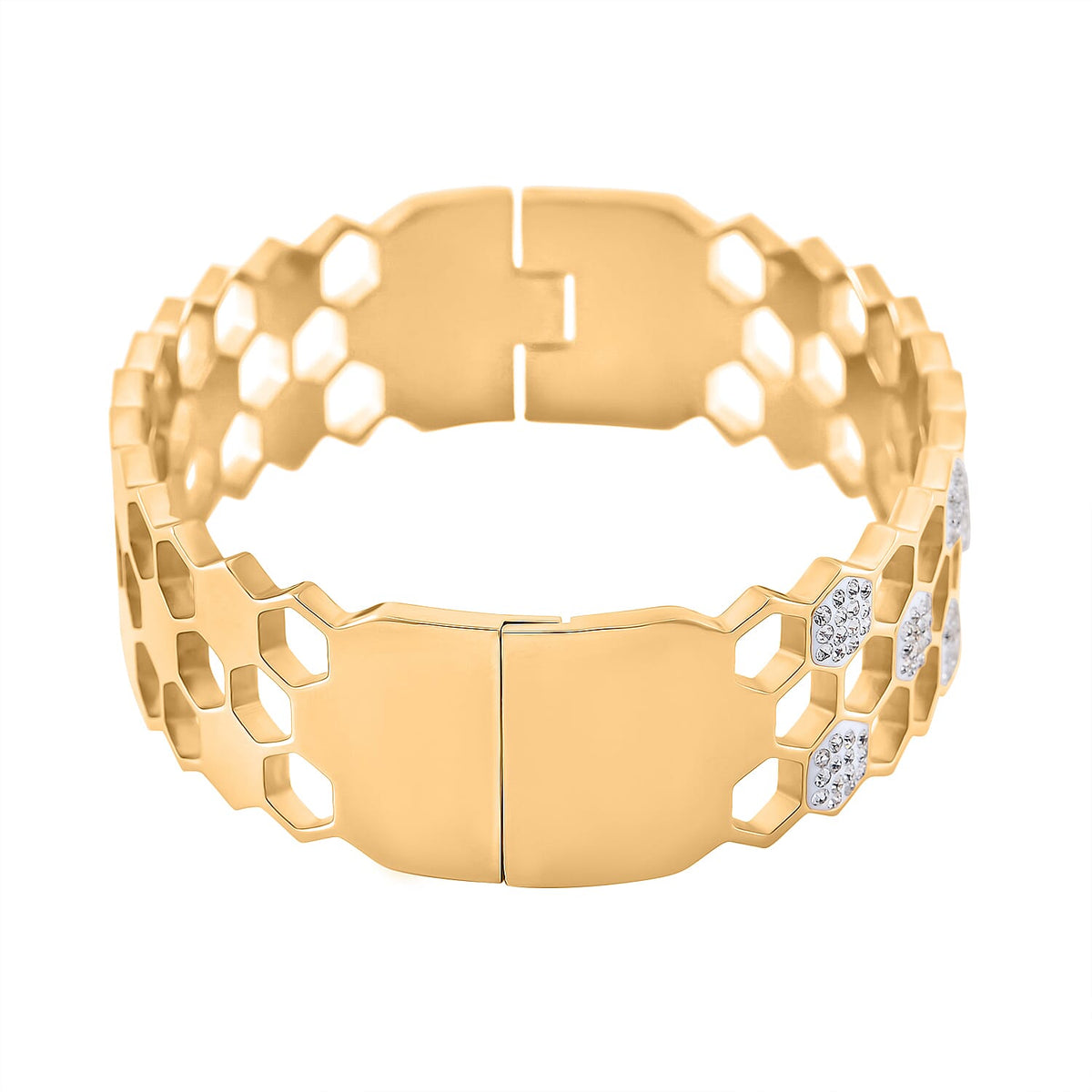 White Austrian Crystal Bangle (Size - 7.25) With Enamelling V32701517 3