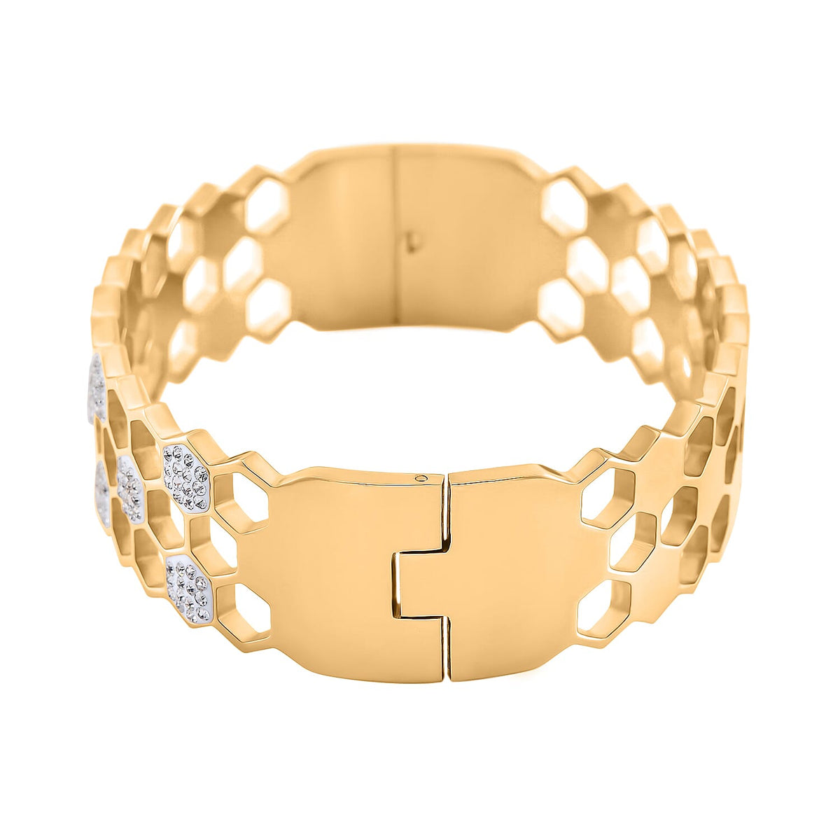 White Austrian Crystal Bangle (Size - 7.25) With Enamelling V32701517 4