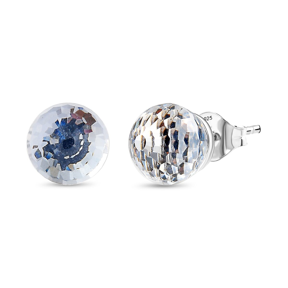 NY Closeout Deal White Swarovski Crystal Solitaire Earring in Sterling Silver 8.67 Ct. V32724344 0