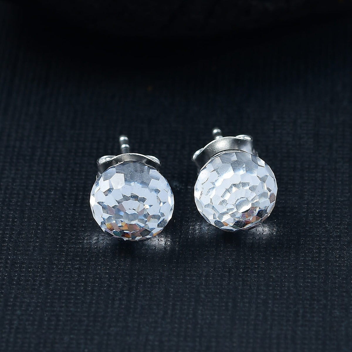NY Closeout Deal White Swarovski Crystal Solitaire Earring in Sterling Silver 8.67 Ct. V32724344 2