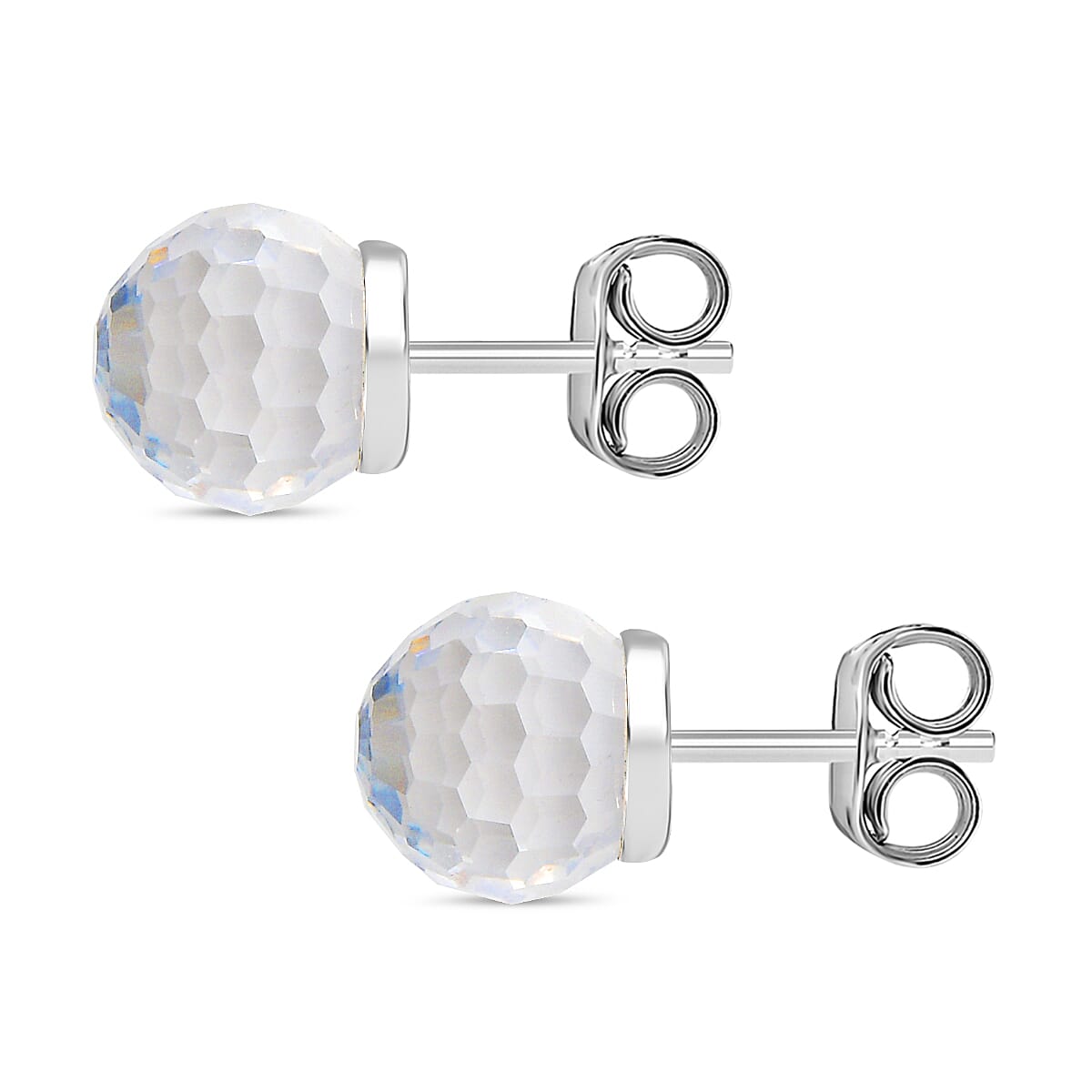 NY Closeout Deal White Swarovski Crystal Solitaire Earring in Sterling Silver 8.67 Ct. V32724344 4