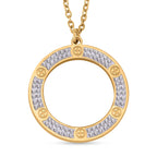 White Crystal Circle of Life Necklace With Chain (Size - 20.5)