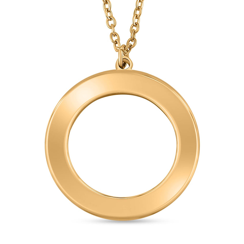 White Crystal Circle of Life Necklace With Chain (Size - 20.5)