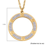 White Crystal Circle of Life Necklace With Chain (Size - 20.5)