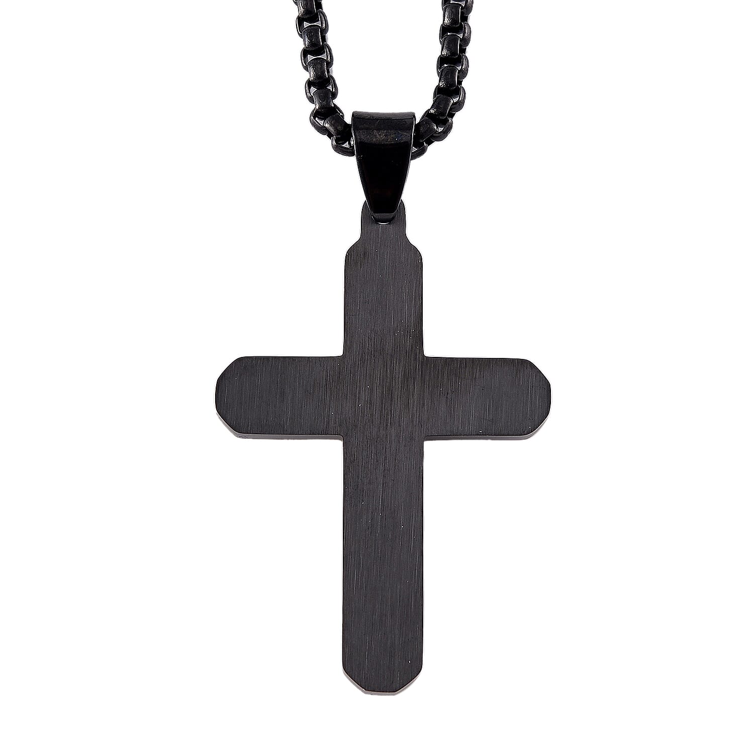 White Crystal Pendant With Chain (Size - 22) in Black &amp; Yellow 7901575 4