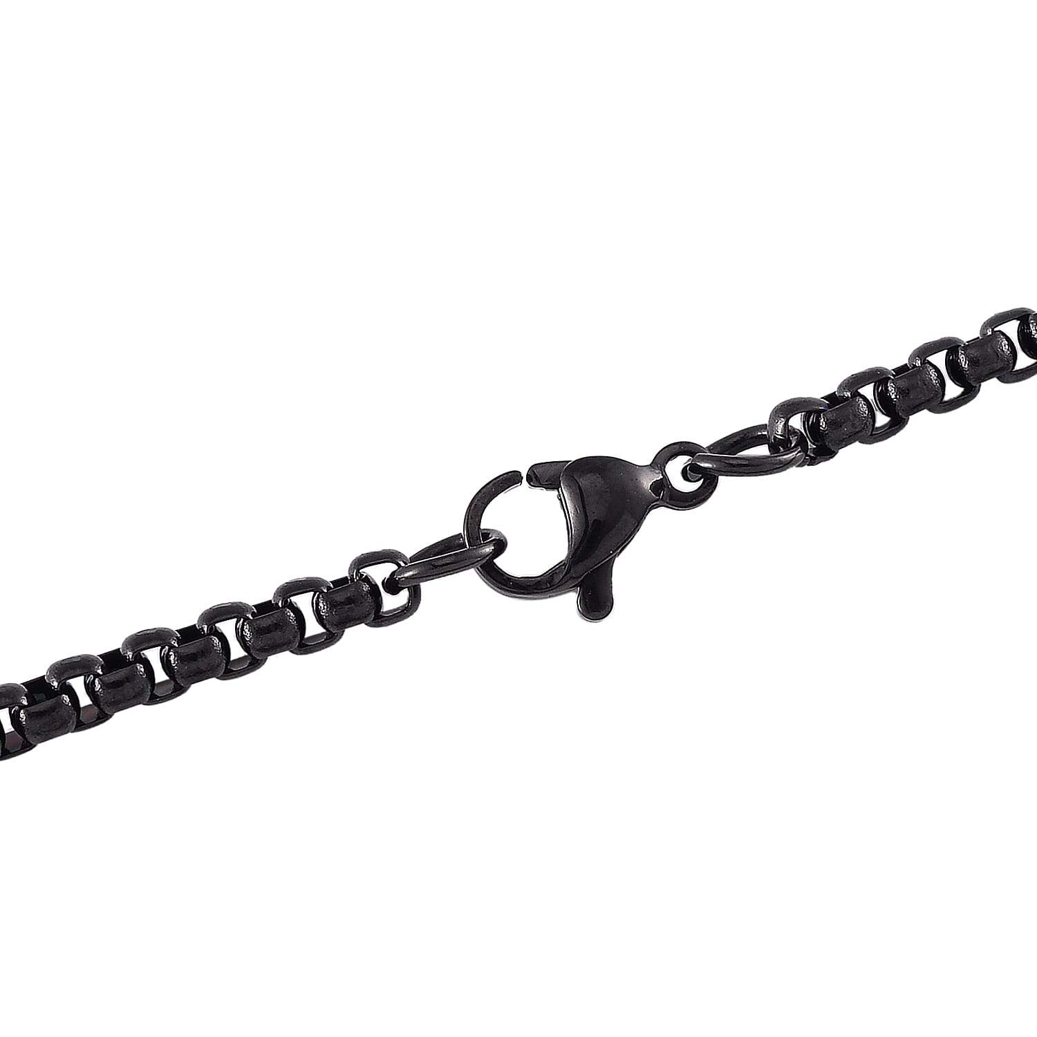 White Crystal Pendant With Chain (Size - 22) in Black &amp; Yellow 7901575 5