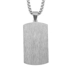 White Crystal Pendant With Chain (Size - 22) in Two Tone