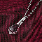 White Swarovski Crystal Pendant with Chain (Size 20) in Platinum Overlay Sterling Silver 4.19 Ct.