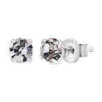 Biggest Close Out Deal- White Swarovski Crystal Stud Push in Sterling Silver