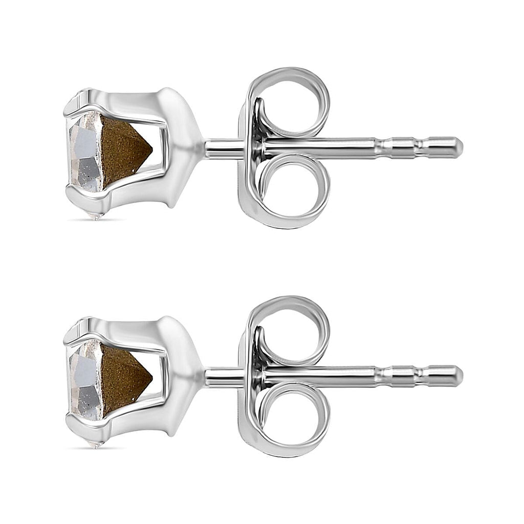 Biggest Close Out Deal- White Swarovski Crystal Stud Push in Sterling Silver