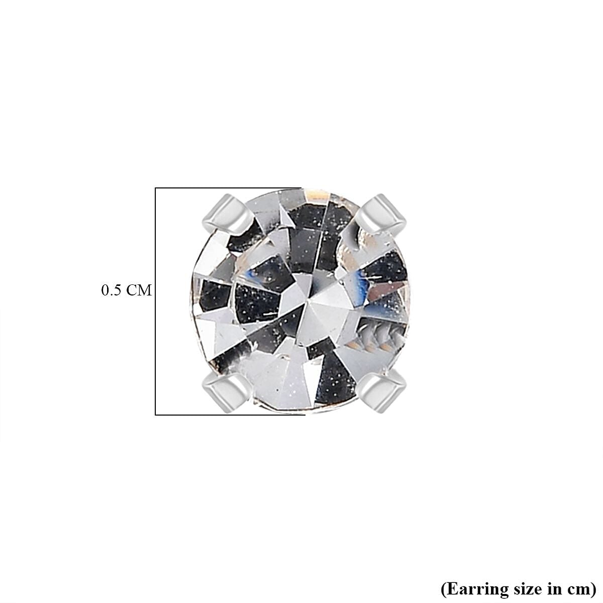 Biggest Close Out Deal- White Swarovski Crystal Stud Push in Sterling Silver 8096691 5