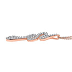 White Zircon Pendant with Chain (Size 20) in 18K Vermeil Rose Gold Plated Sterling Silver 1.15 Ct.