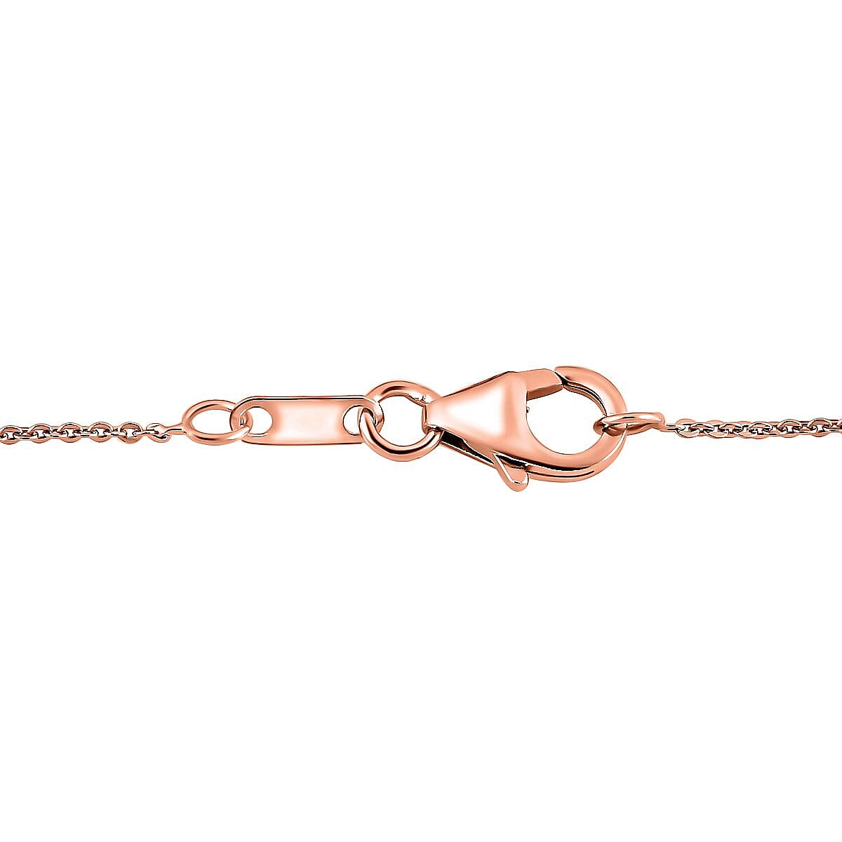 White Zircon Pendant with Chain (Size 20) in 18K Vermeil Rose Gold Plated Sterling Silver 1.15 Ct. 4380674 5