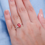 Blush Quartz, Natural White Zircon Sterling Silver Ring 1.612  Ct.